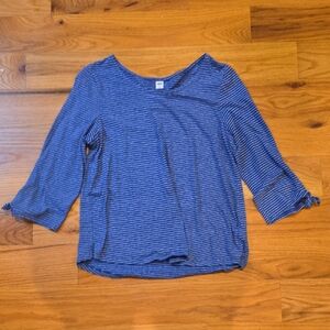 Old Navy Blue Striped Blouse